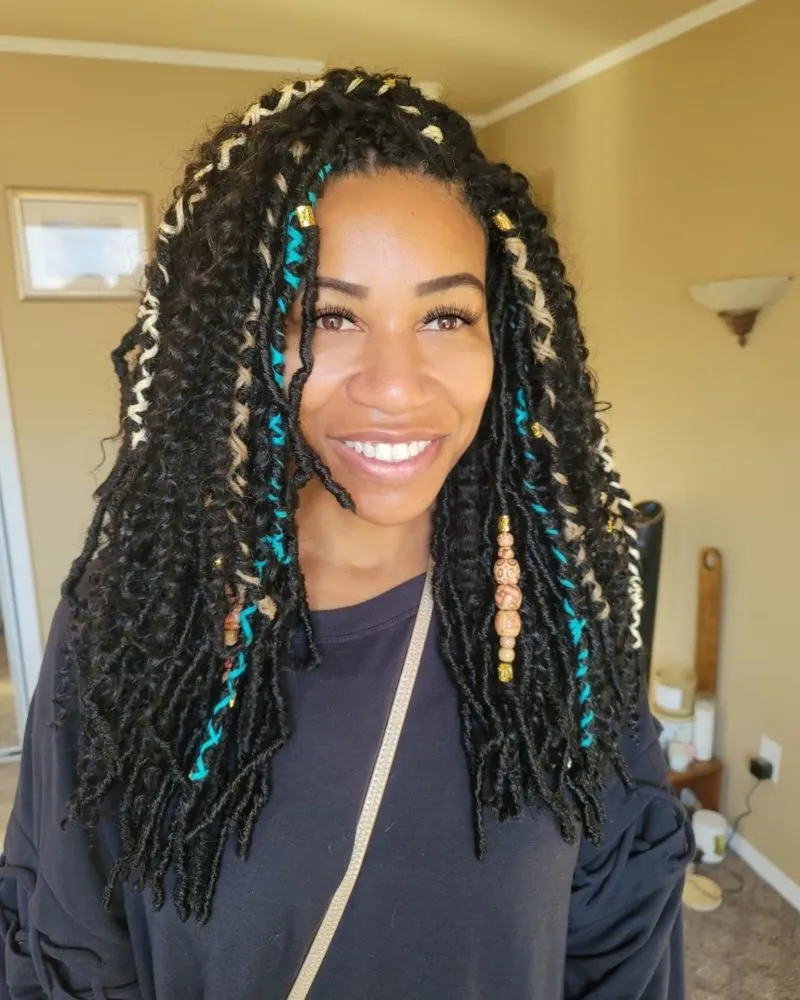 Decorated Braids crochet hairstyle
