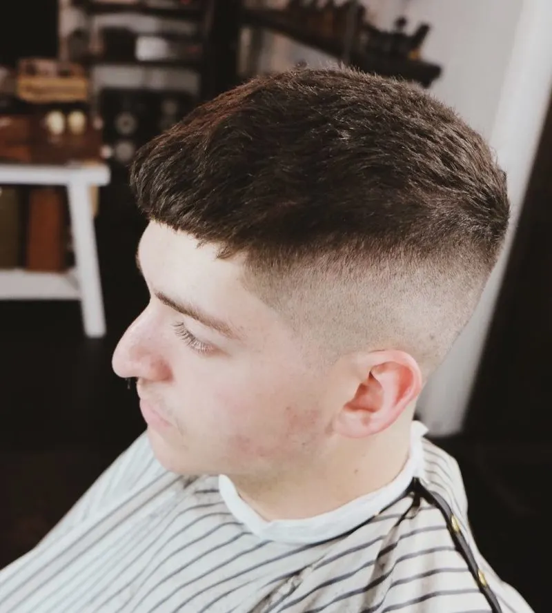 Textured high and tight hairstyle