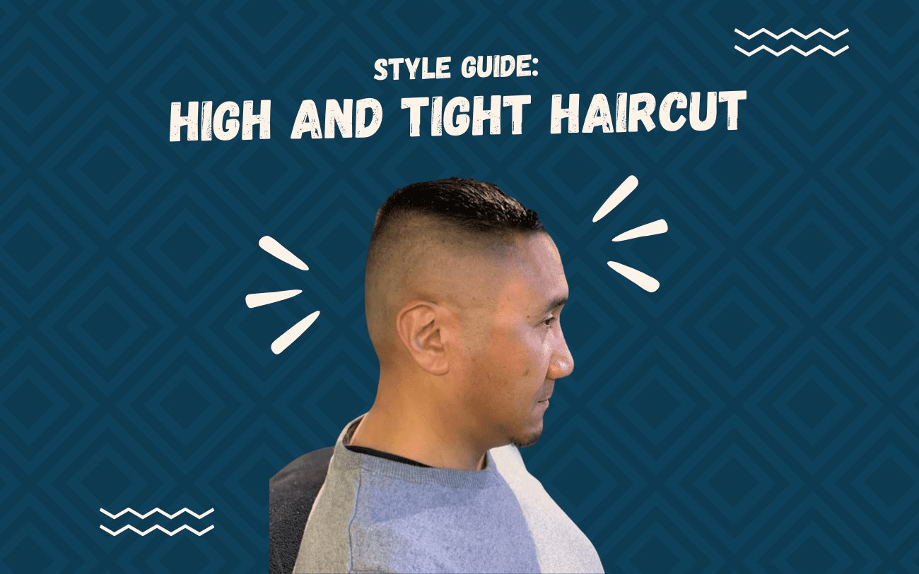 Image titled Hight and Tight Haircut on a blue background