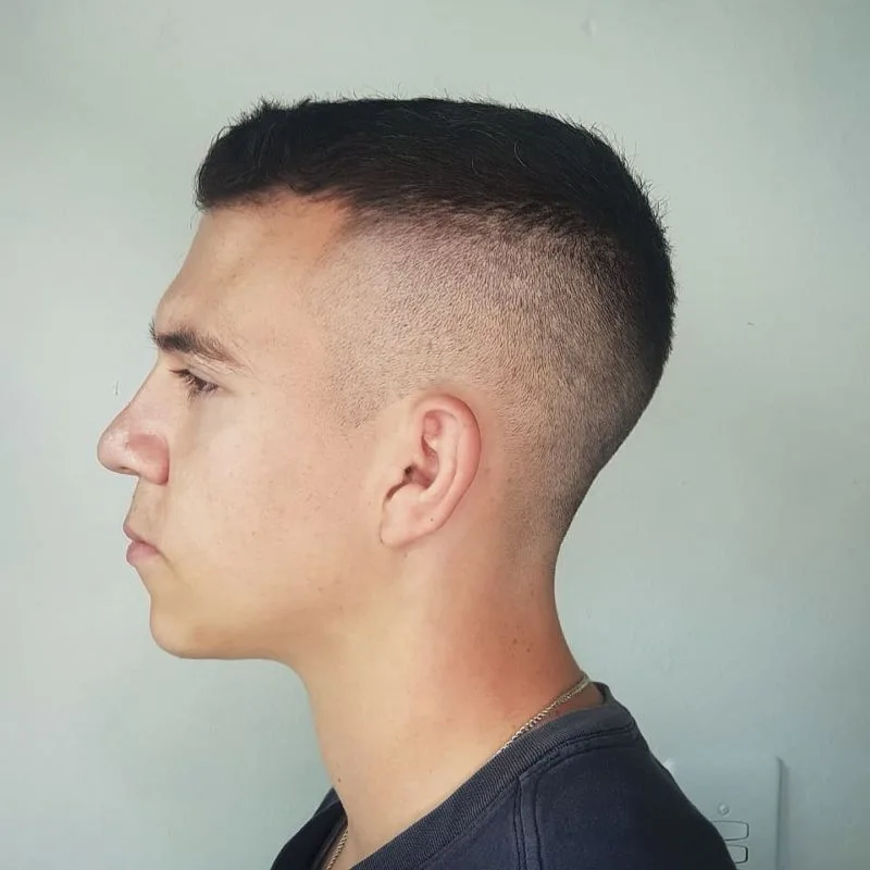 Lower and Looser Military Haircut