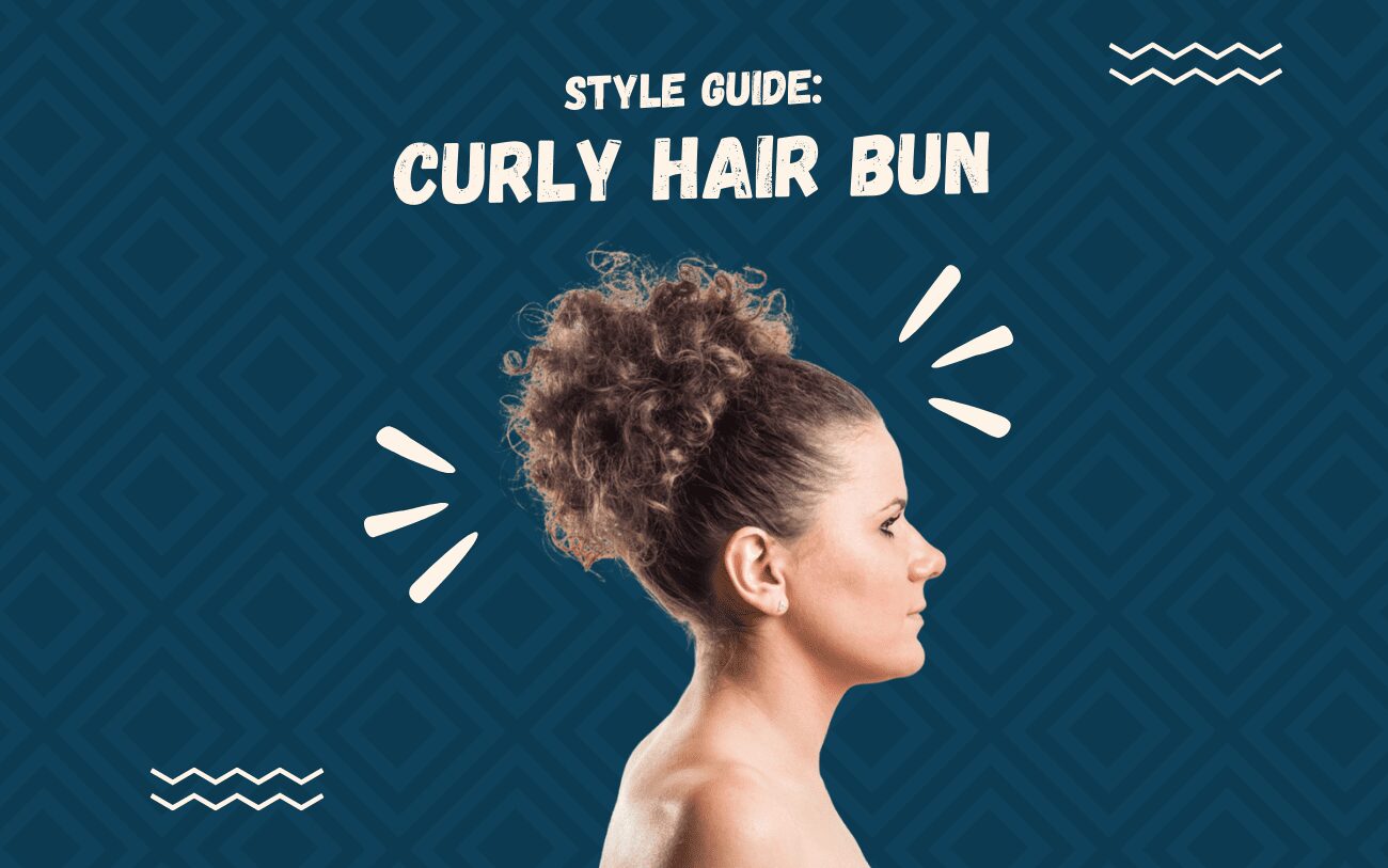 Style Guide Curly Hair Bun Graphic