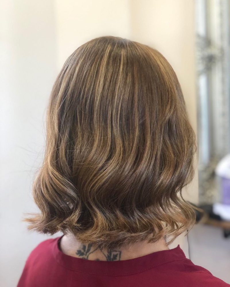Sunkissed Brown hair with blonde highlights