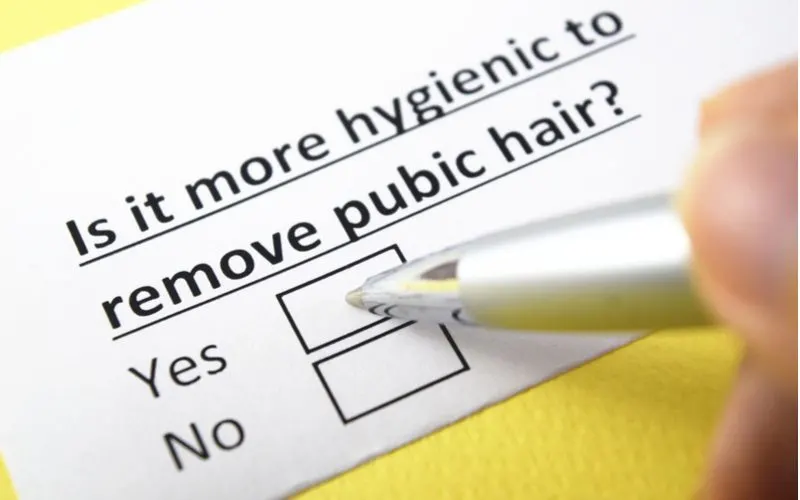 Pen asking if it's more hygienic to remove pubic hair with one of the best pubic hair trimmers