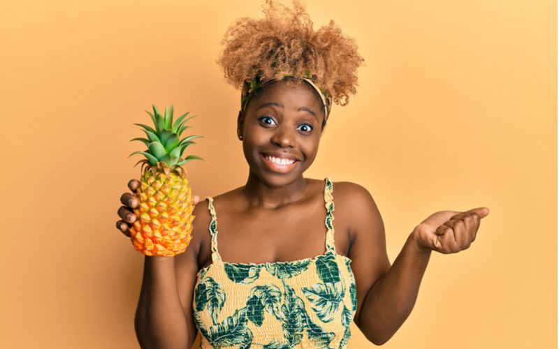 Kinky Pineapple Bun Hair With Headband