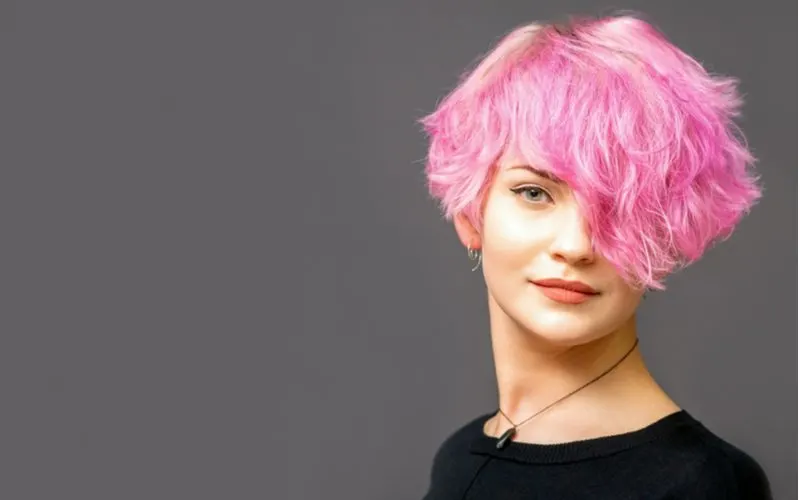 Bubblegum Blonde hairstyle for growing out a pixie cut