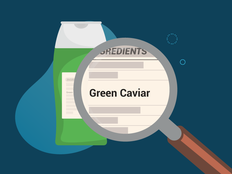 What is Green Caviar in shampoo graphic