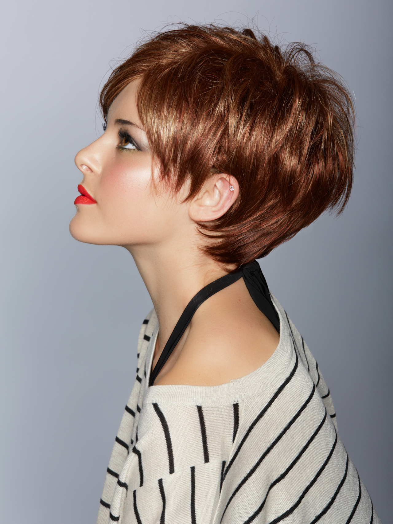 Amazing pixie cut hairstyle on a woman