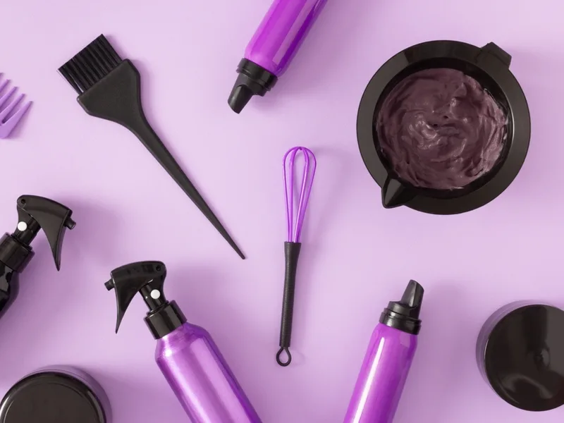 A bunch of at-home hair glaze treatments on a table