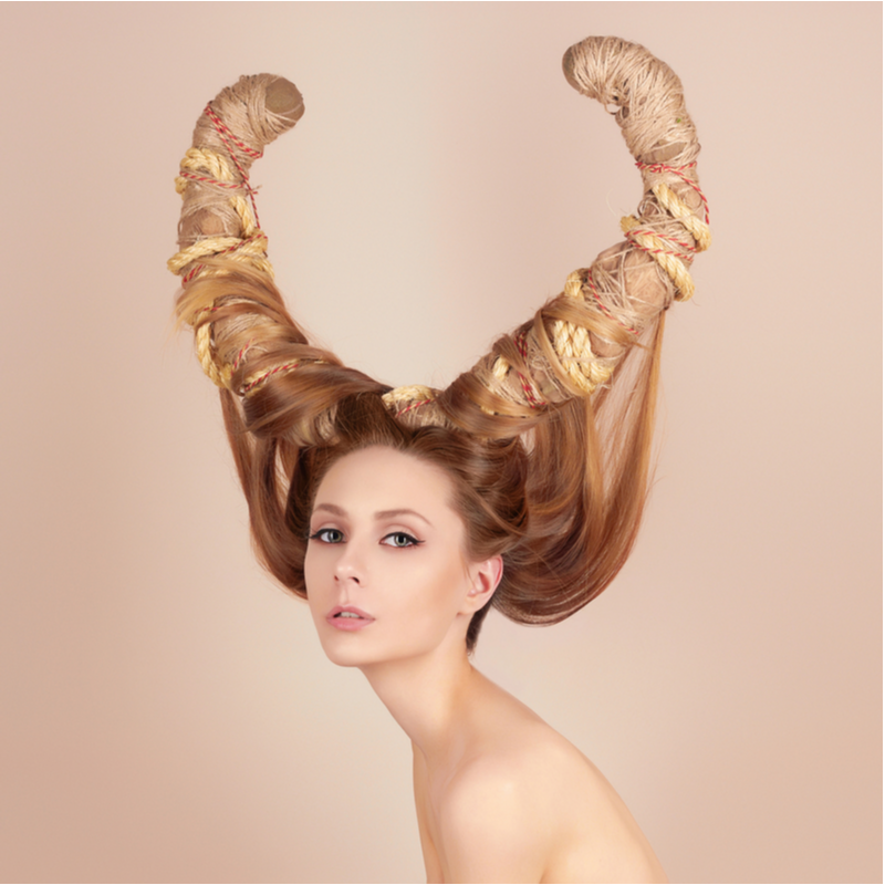 Woman with crazy hair for a piece titled what is avant-garde hair