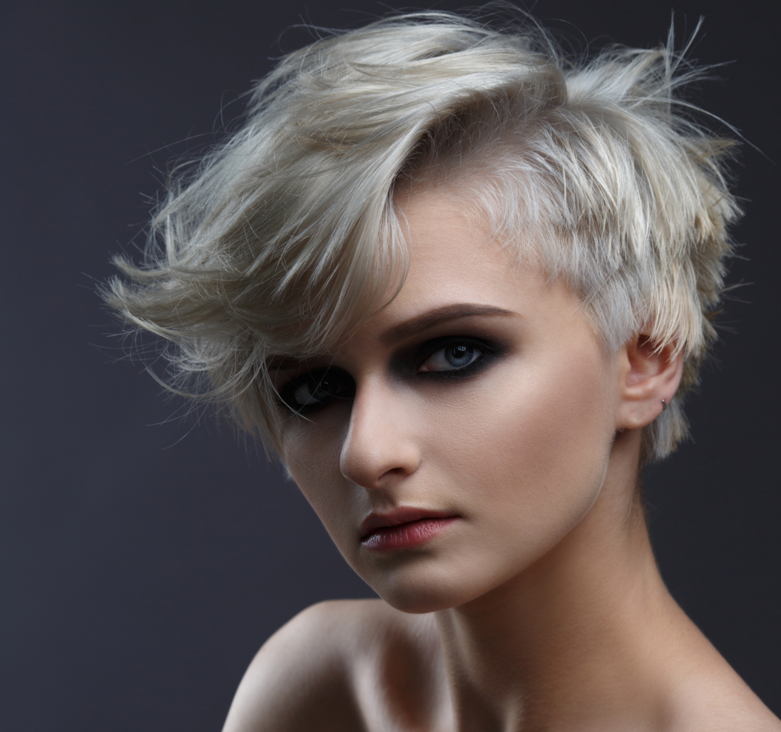 Modern Pixie Quiff With Disconnected Layers, one of the best haircuts for fat faces