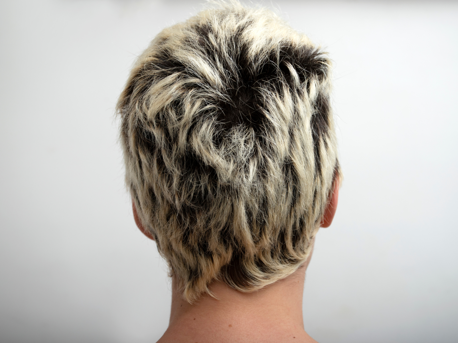 90s-Inspired Short Frosted Tips hairstyle