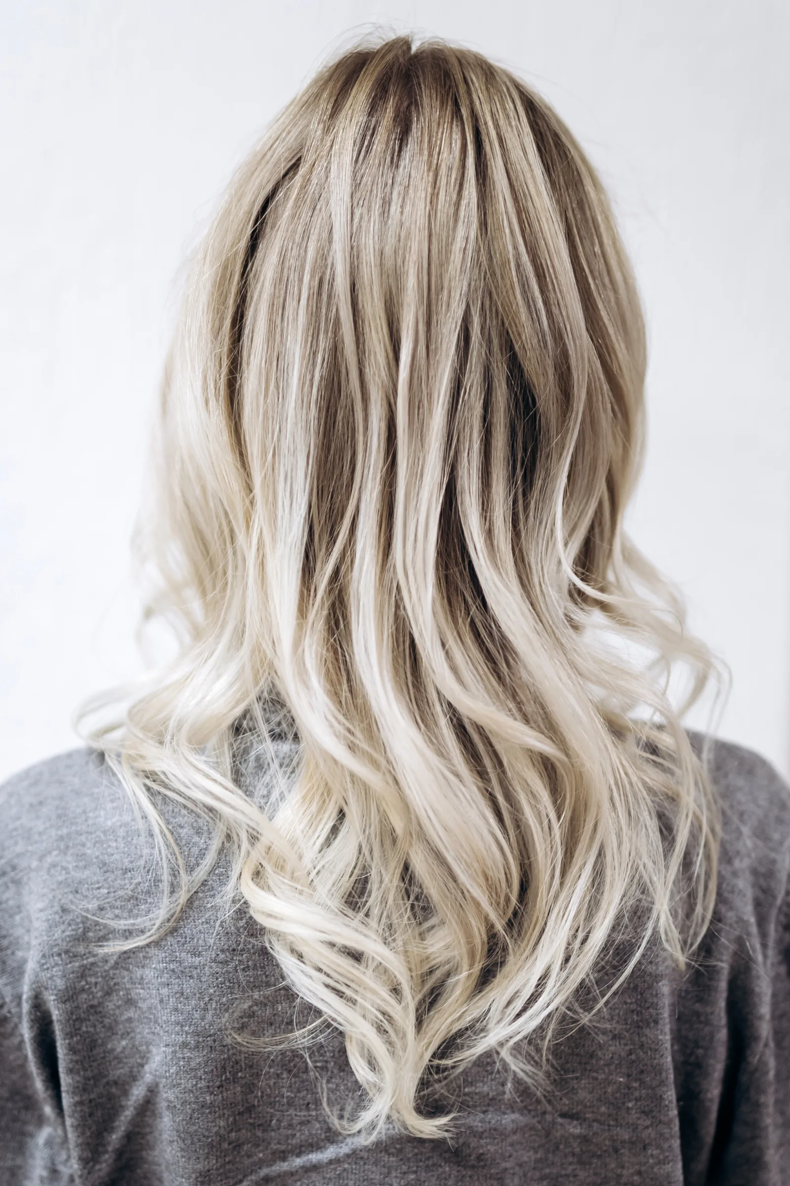 Platinum Ombre With Ash Brown Lowlights 