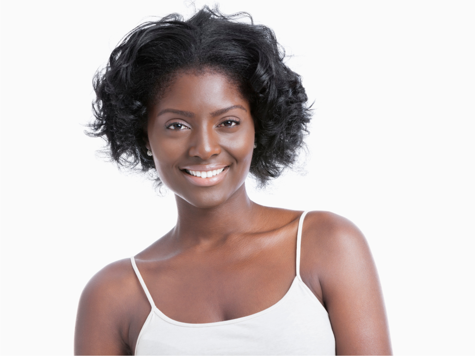 Relaxed Curly Chin-Length Bob, a great short haircut for black women