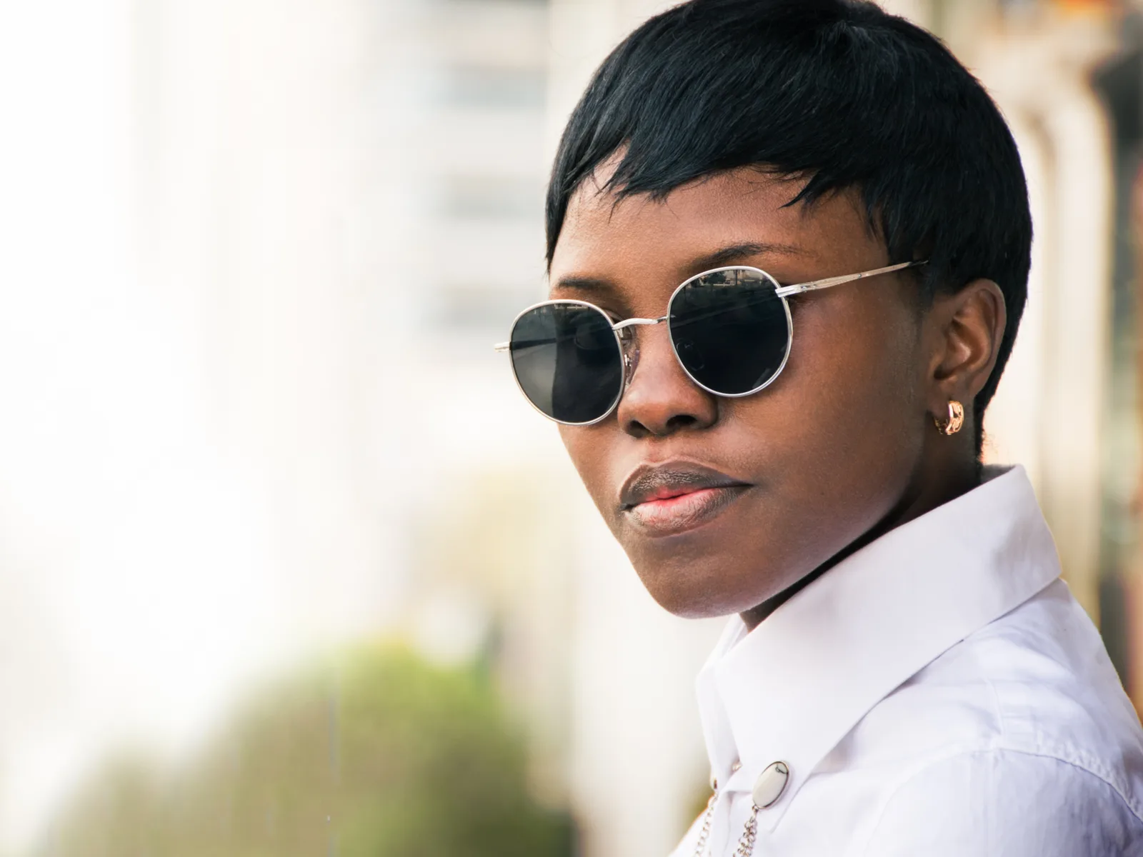 Relaxed Side-Swept Pixie Crop, a short hairstyle for black women