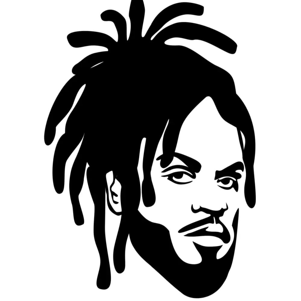 Pineapple Top wick dreads hairstyle in graphic form