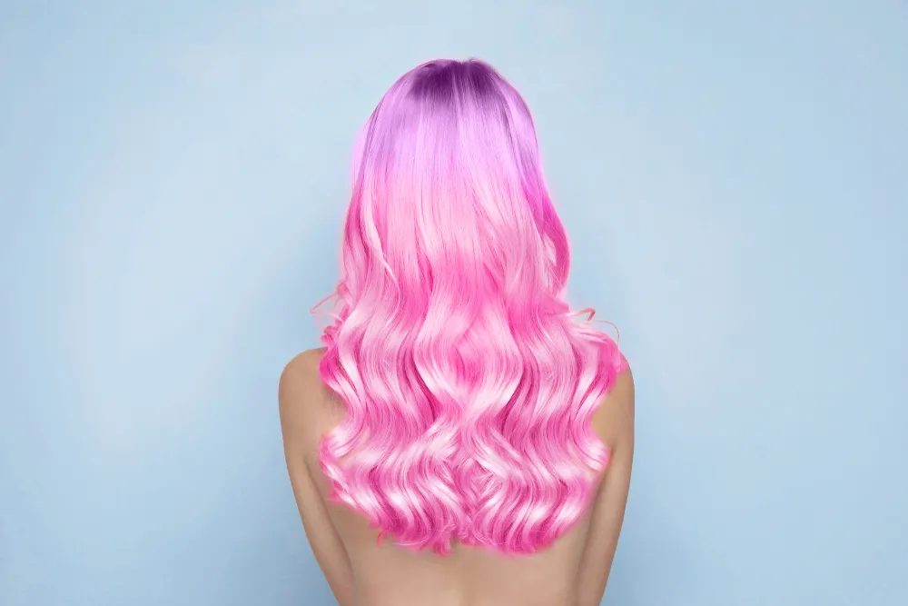 Barbie Pink With Violet Root Melt, a great multi colored hair idea
