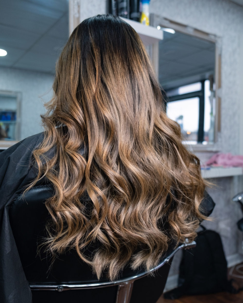 Espresso and Bronze Balayage, one of the best winter hair colors