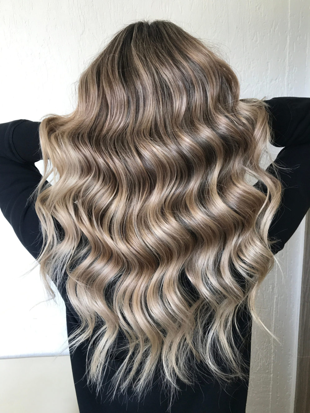 Silvery Ash Brown With Blonde Balayage, one of the best hair colors for pale skin