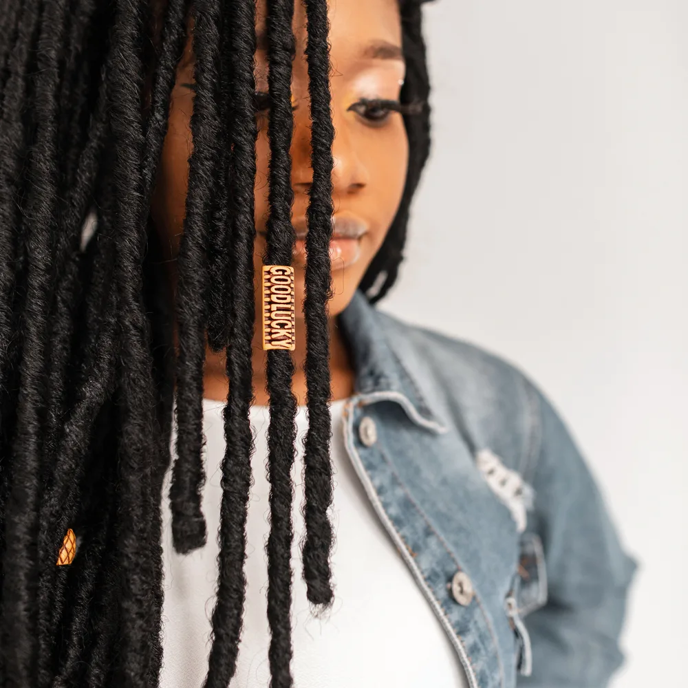 Faux Locs with Charms and Accessories