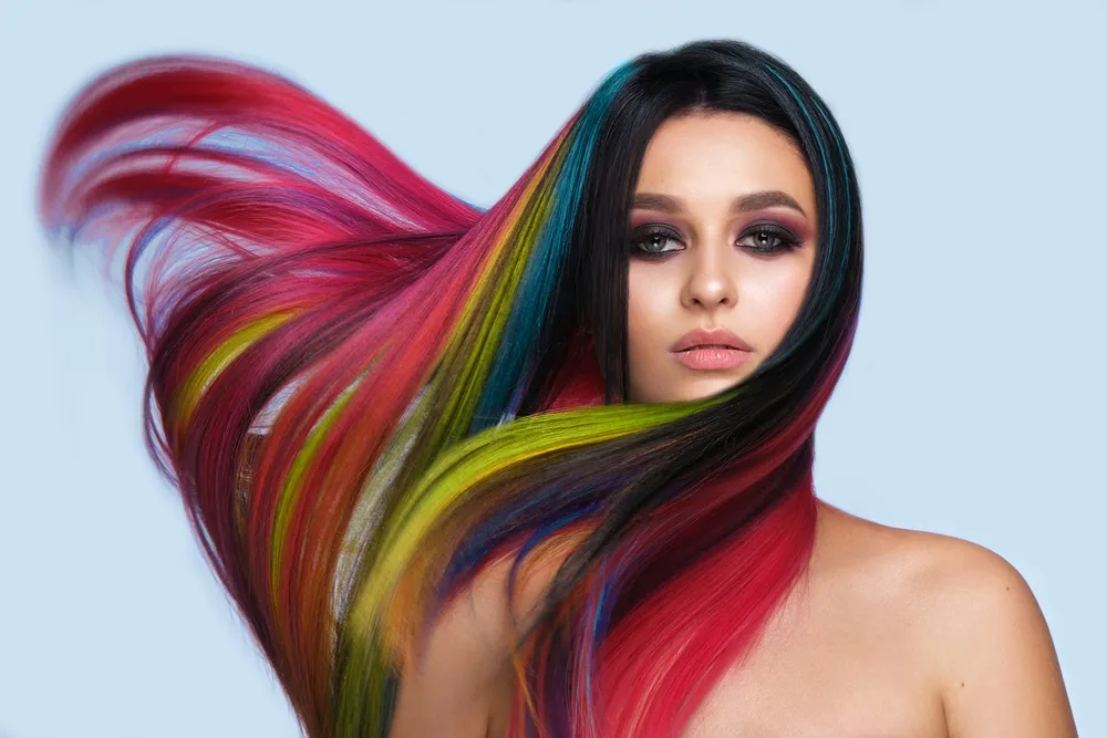 Unique Rainbow Tones, one of the best multi-colored hair ideas
