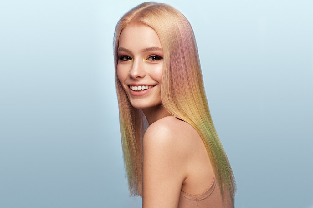 Prismatic Muted Color Tint multi-colored hair idea