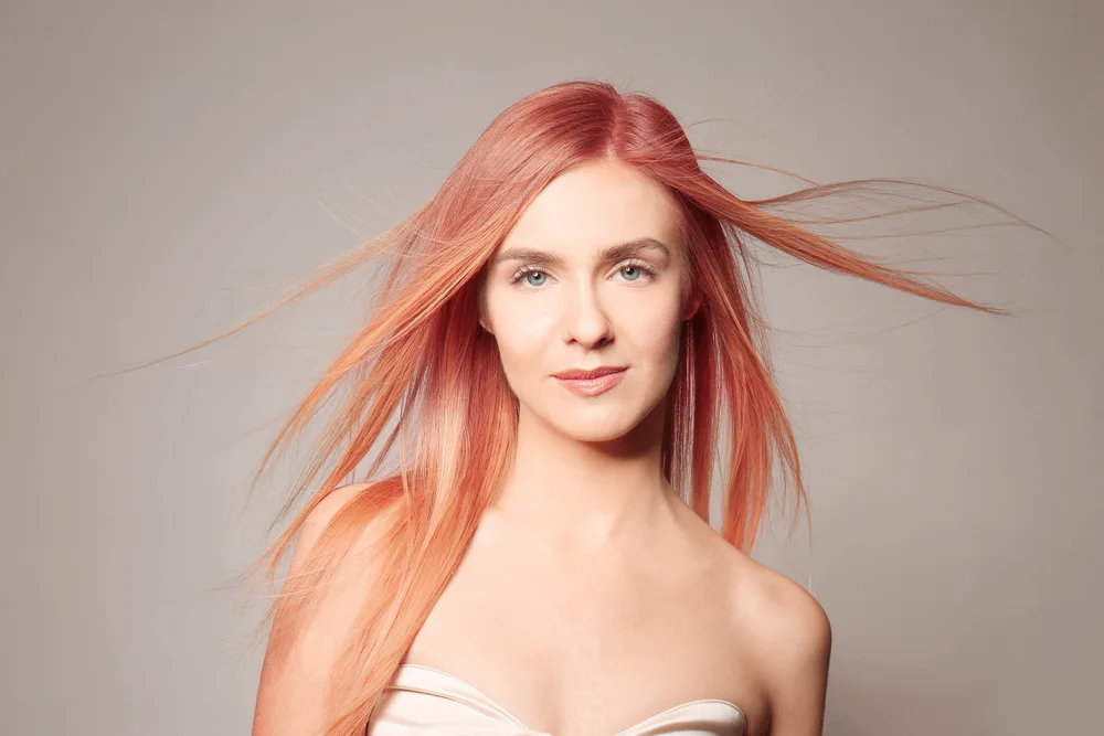 Coral-Toned Copper Ginger Hair Color