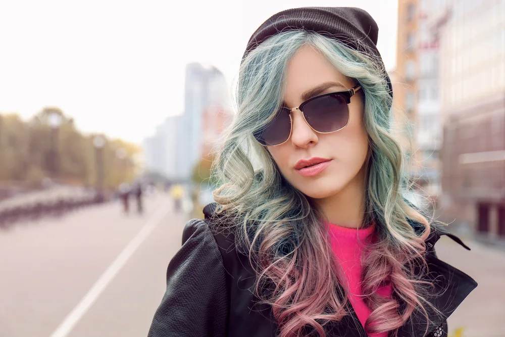 Muted Pastel Ombre multi hair color idea