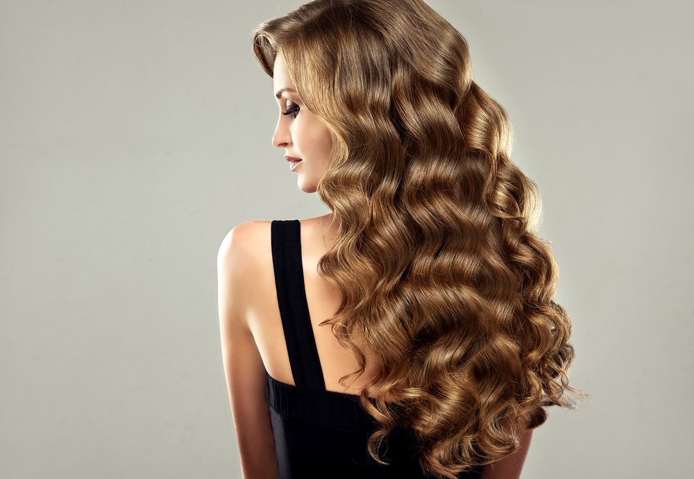 Tapered Mid-Back Length Curls for a piece titled Hair Length Chart