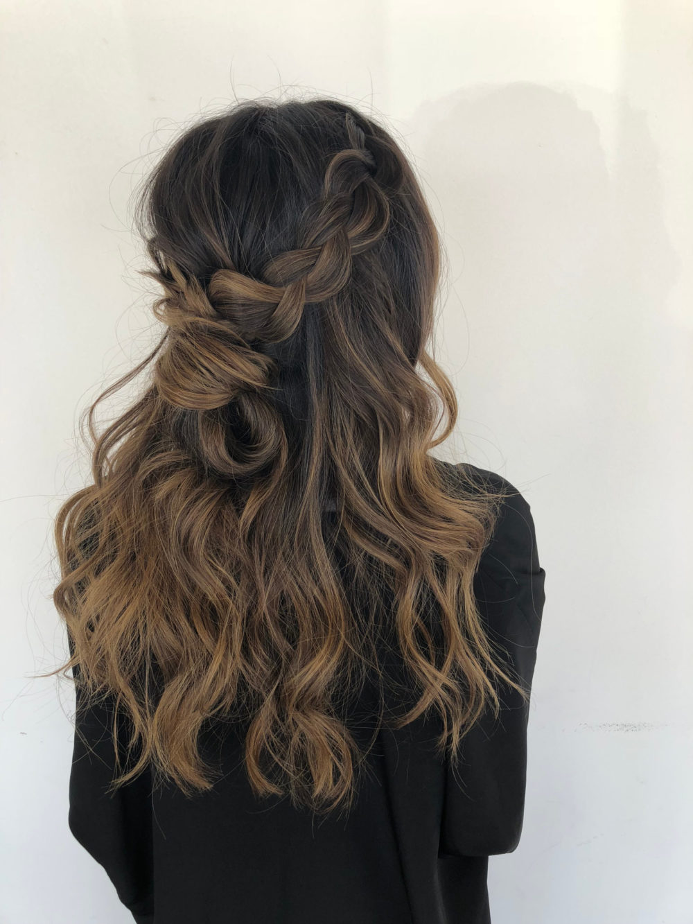 Cafe Noir Base With Beige Brown Balayage Hair Idea