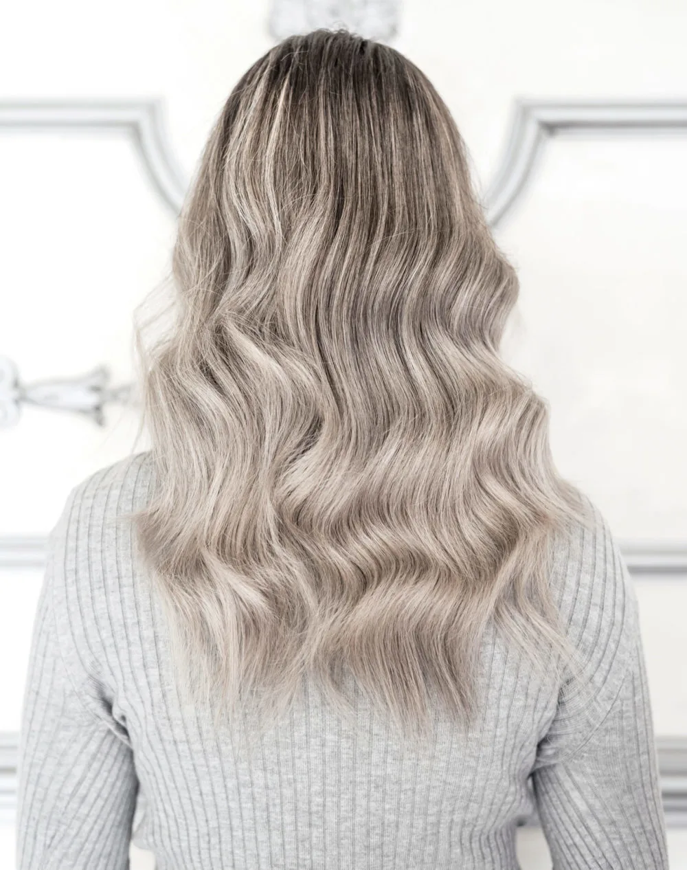 Ash Brown With Silvery Blonde Ribbon Lights