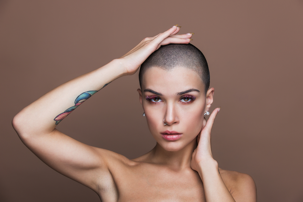 Image of a woman with a buzz cut for a piece on should i buzz my head