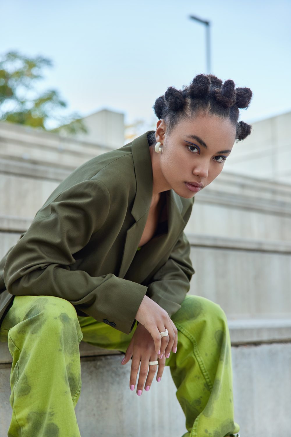 Bantu Knots, a mixed race cute hairstyle for curly hair