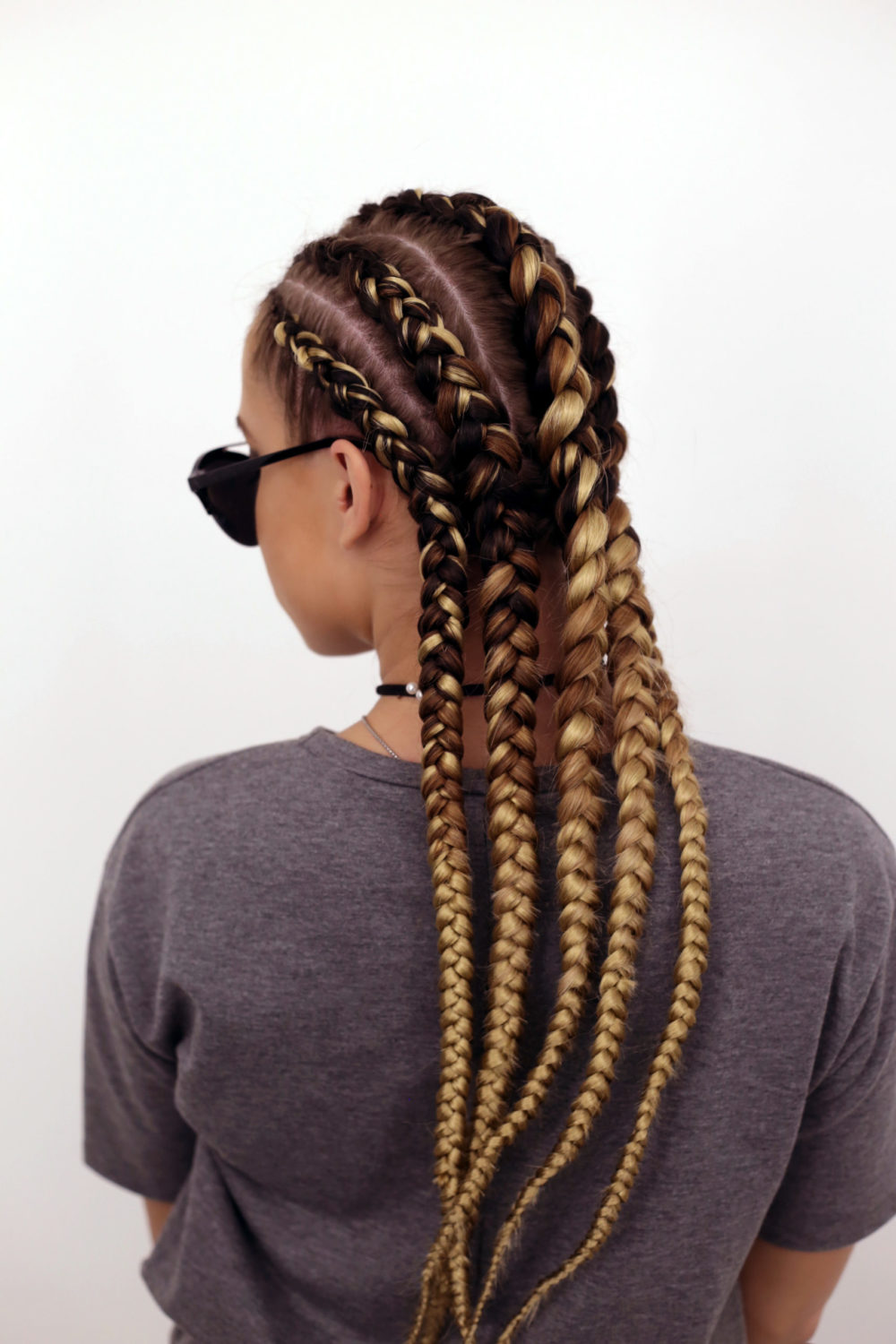 Jumbo Cornrows, a mixed race cute hairstyle for curly hair