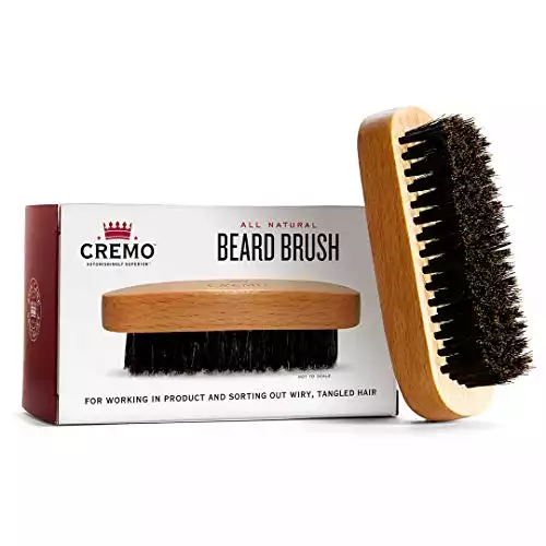 Cremo 100% Boar Bristle Beard Brush (Wood Handle)