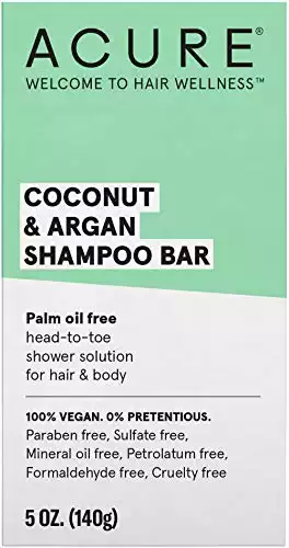 Acure Coconut & Argan Shampoo Bar, 100% Vegan