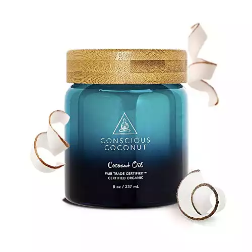 Certified Organic Coconut Oil Jar for Hair and Skin