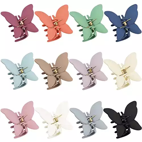 12 Pcs Butterfly Claw Clips