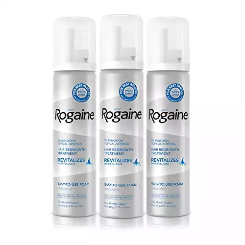 Men's Rogaine 5% Minoxidil Foam for Hair Loss