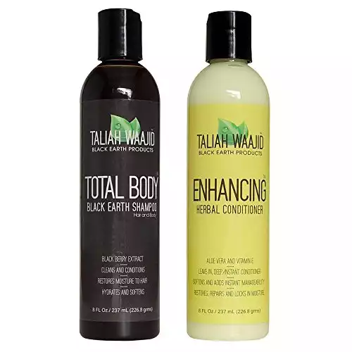 Taliah Waajid Total Body Black Earth Shampoo & Herbal Conditioner