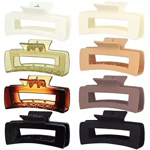 Hair Claw Clips Barrettes Rectangle Shape Clips
