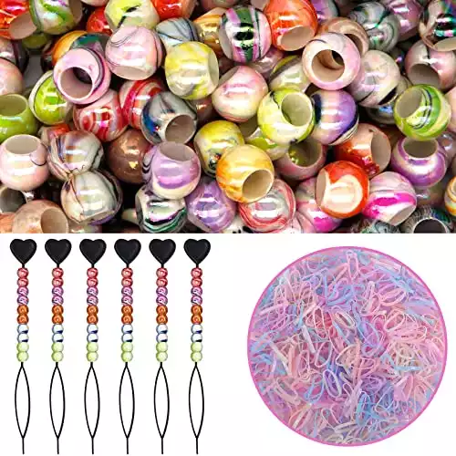 306 Pieces Pony Beads Set for Hair Braids