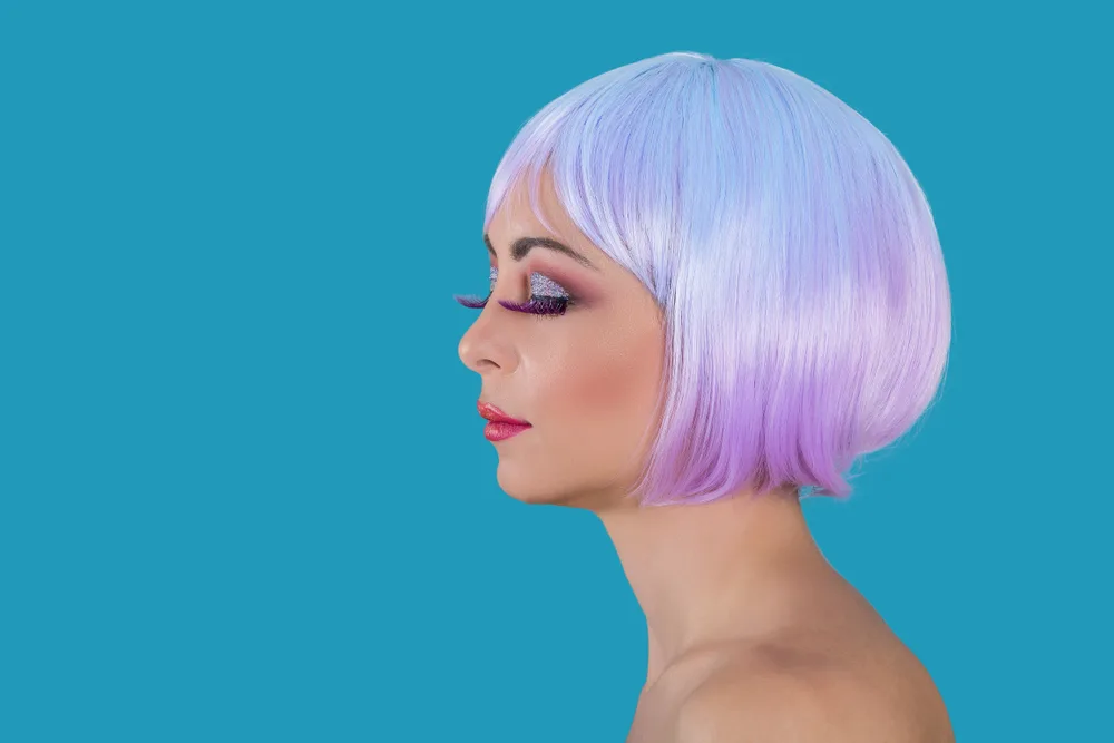 Periwinkle and Light Lilac Ombre blue and purple hair color inspiration