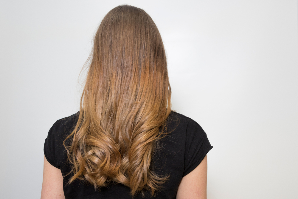 Image of highlights for brown hair featuring a woman with Medium Brown With Light Auburn and Wheat Blonde Ombre