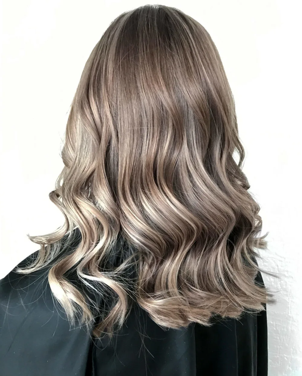 Light Ash Brown With Champagne Blonde Balayage highlights for brown hair idea