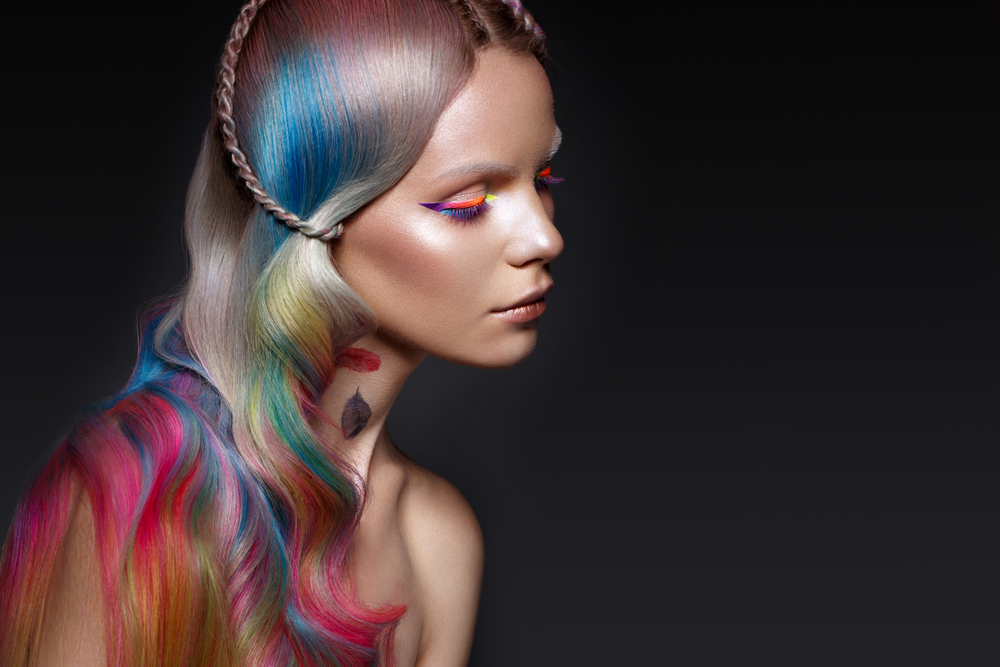 Prismatic Watercolor Rainbow Hair