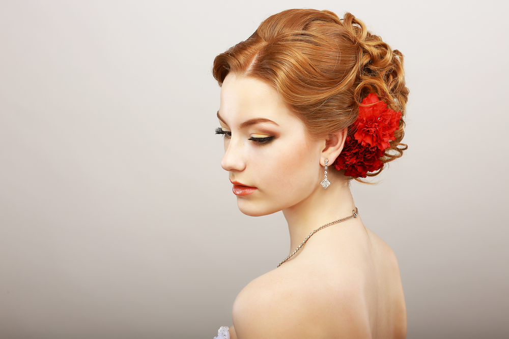 Curly Updo With Split Front, one of the best prom hairstyles