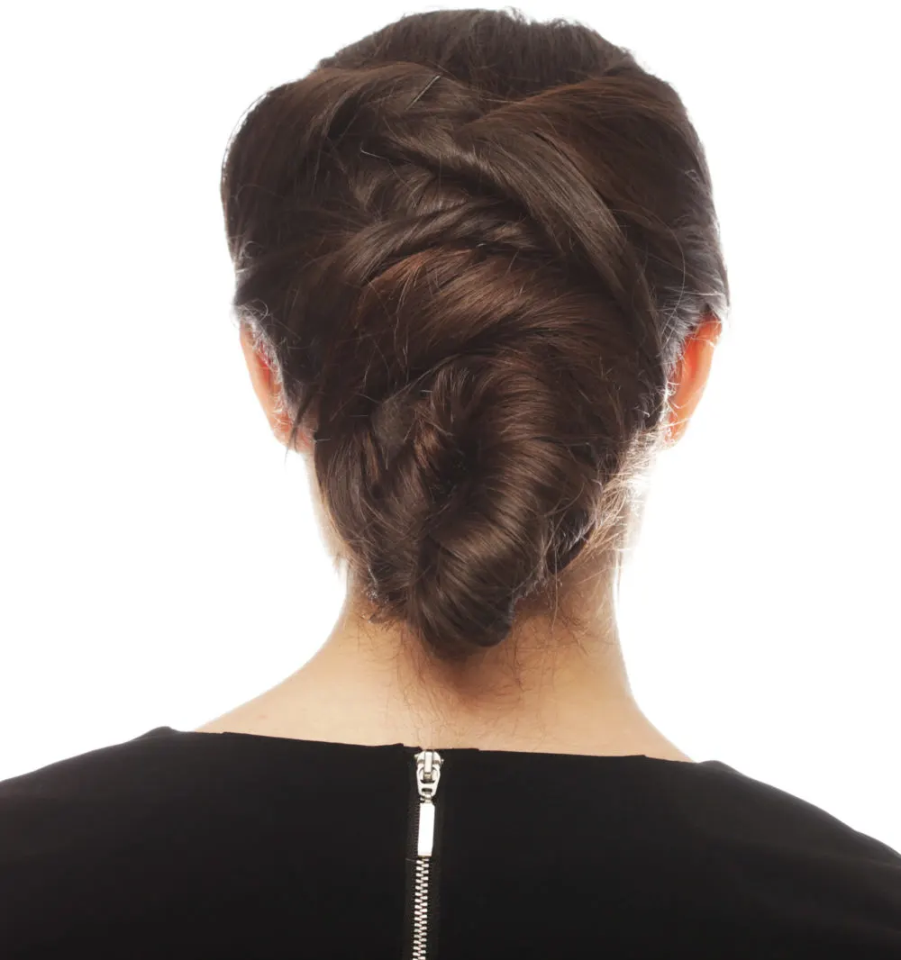 Criss-Cross Low French Roll, a great mother of the bride hairstyle