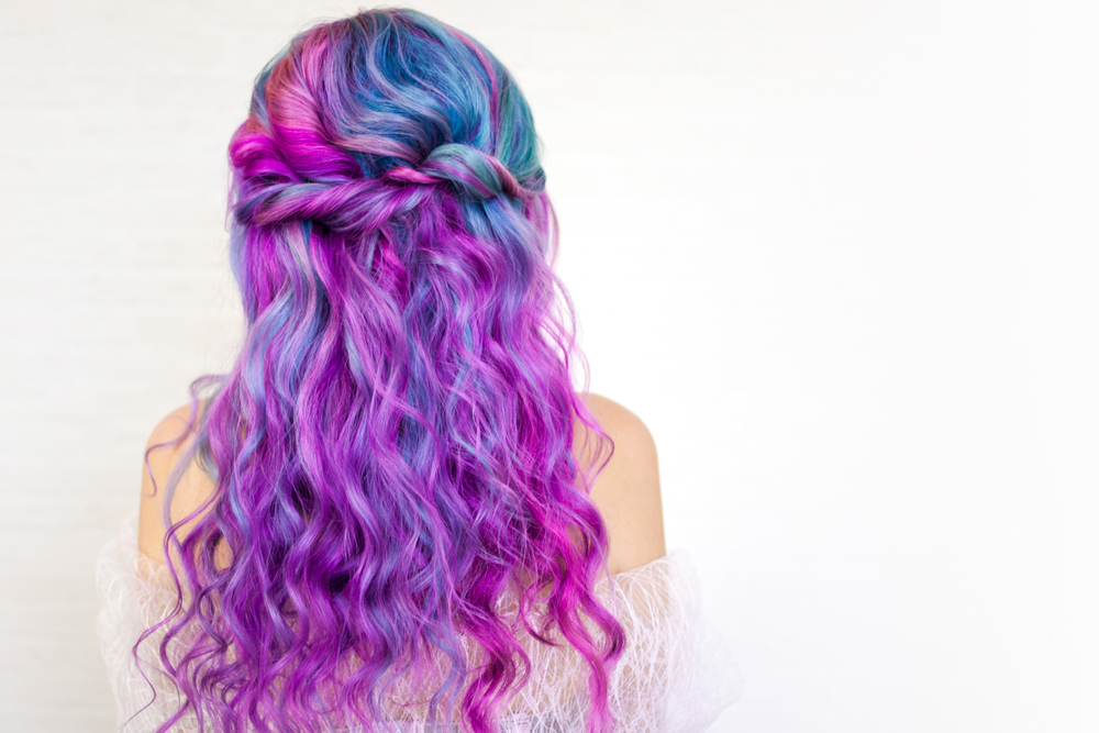 Gradient Blue and Purple Mermaid Hair