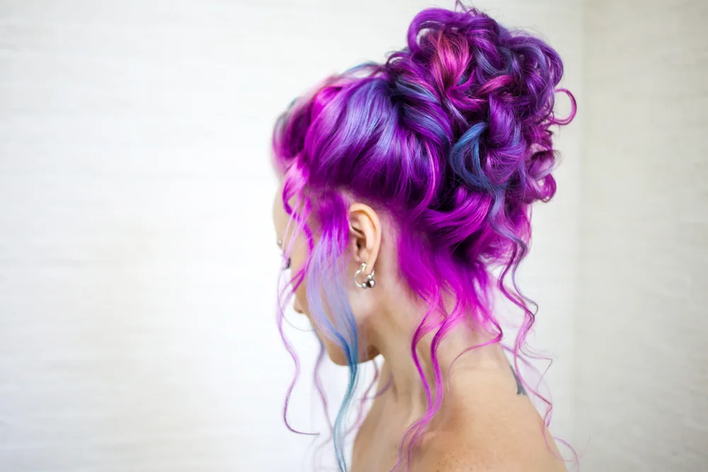 Gradient Purple Tones With Electric Blue and purple hair idea for a roundup of the best color styles