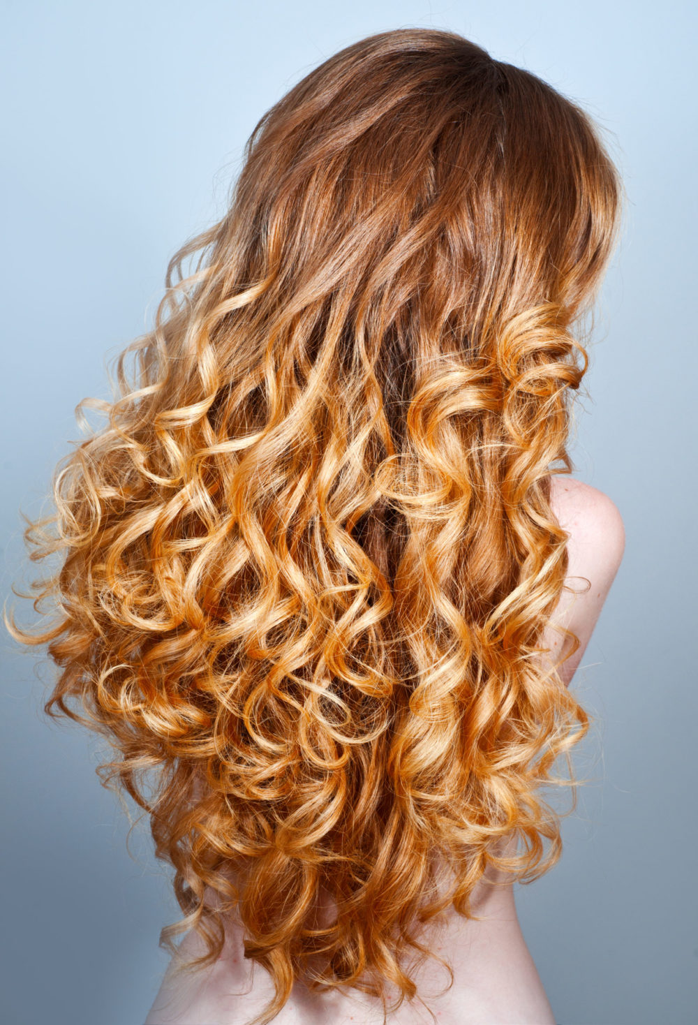 Medium Auburn With Copper-Blonde Balayage red hair highlights ideas